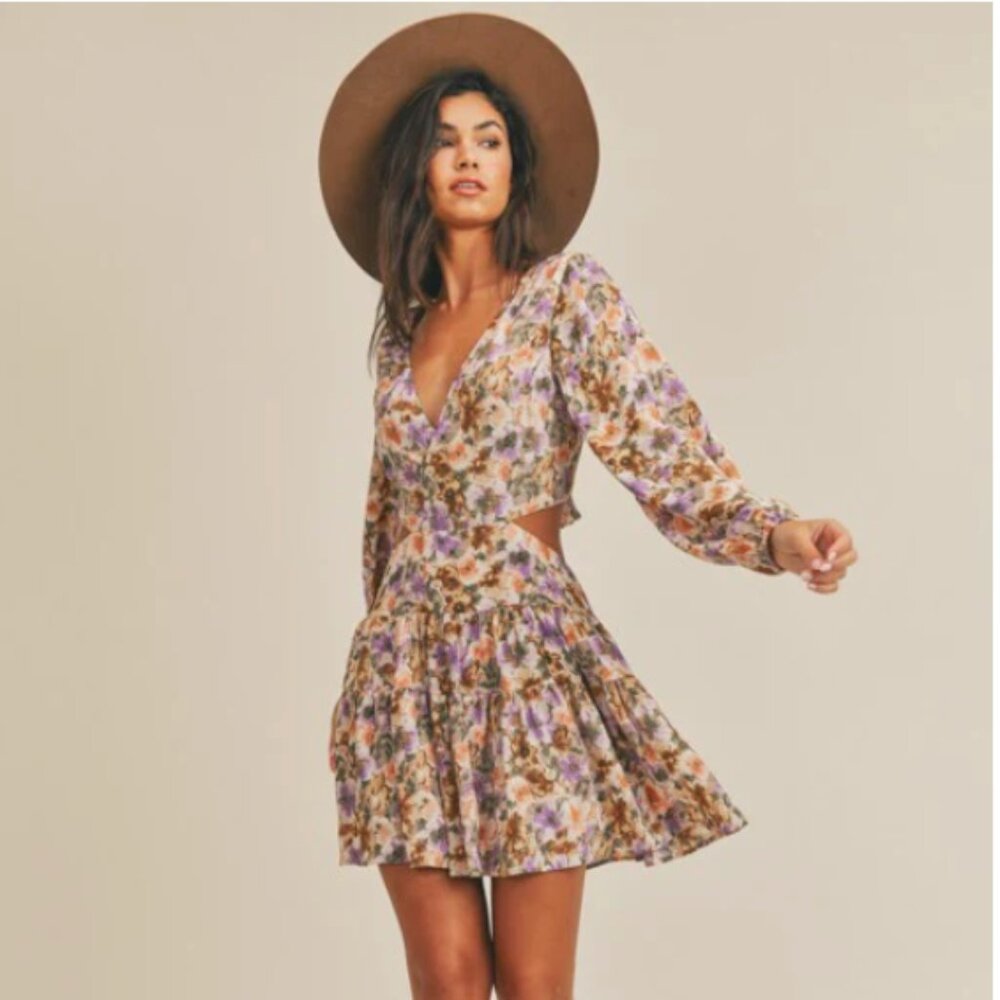 LUSH CLARA FLORAL MINI DRESS